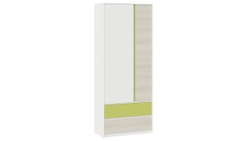 Шкаф для одежды комбинированный «Сканди» Дуб Гарден/Белый/Зеленый в Чите - chita.katalogmebeli.com | фото