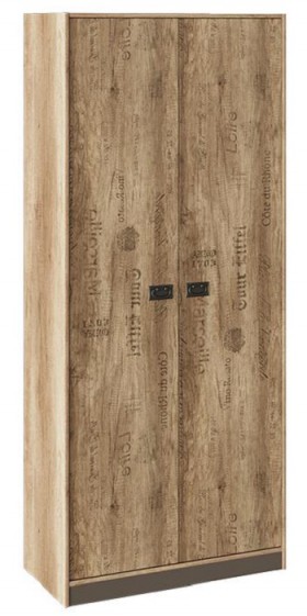 Шкаф для одежды «Пилигрим» (Дуб Каньон светлый, Фон серый) в Чите - chita.katalogmebeli.com | фото