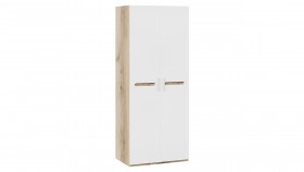 Шкаф для одежды с 2-мя дверями «Фьюжн» Дуб Делано/Белый глянец в Чите - chita.katalogmebeli.com | фото