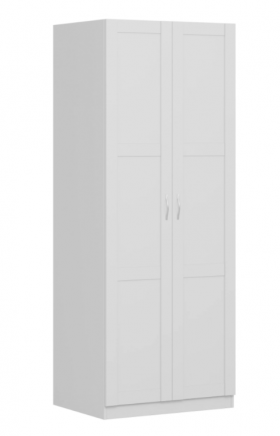 Шкаф двухдверный Пегас сборный белый в Чите - chita.katalogmebeli.com | фото