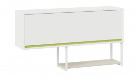 Шкаф навесной «Сканди» Дуб Гарден/Белый/Зеленый в Чите - chita.katalogmebeli.com | фото