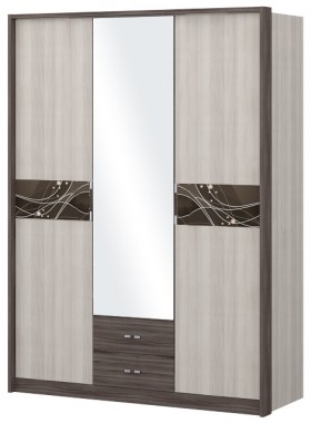 Шкаф трехстворчаты с зеркалом Шк68.1 Николь в Чите - chita.katalogmebeli.com | фото