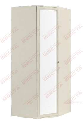 Шкаф угловой МДФ 930 с зеркалом Белый в Чите - chita.katalogmebeli.com | фото