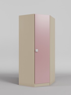 Шкаф угловой (угловая секция) Грэйси (Розовый/корпус Клен) в Чите - chita.katalogmebeli.com | фото