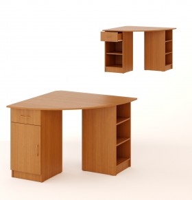 Угловой компьютерный стол 2 (Бук темный) в Чите - chita.katalogmebeli.com | фото