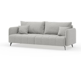 Валериан диван трёхместный прямой Светло-серый, ткань RICO FLEX 108 в Чите - chita.katalogmebeli.com | фото