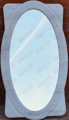 Зеркало Овальное МДФ Белый в Чите - chita.katalogmebeli.com | фото